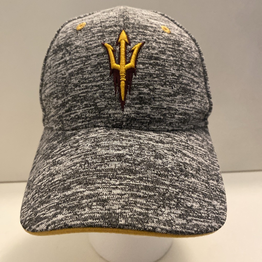 Arizona State Champion Gray Knit Flex Ball Cap Sun Devils Logo